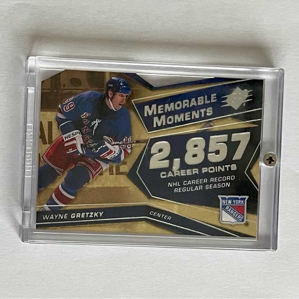 2008-09 SPX Memorable Moments Wayne Gretzky Career Points Card
